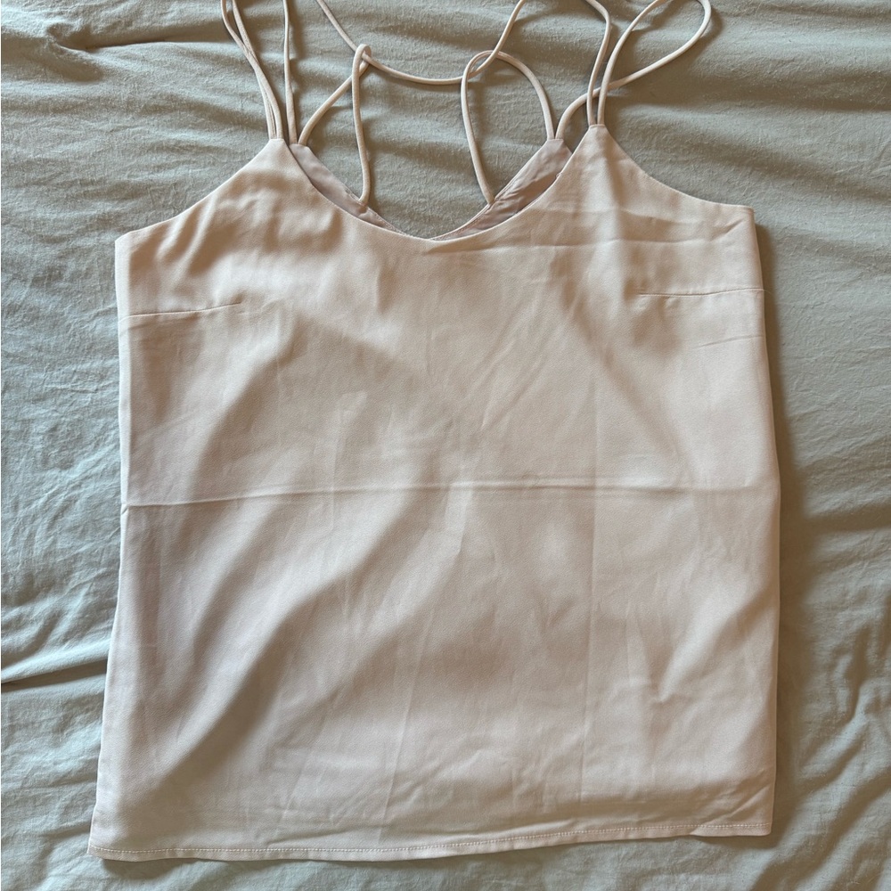 LOFT Cream Strappy Tank Top